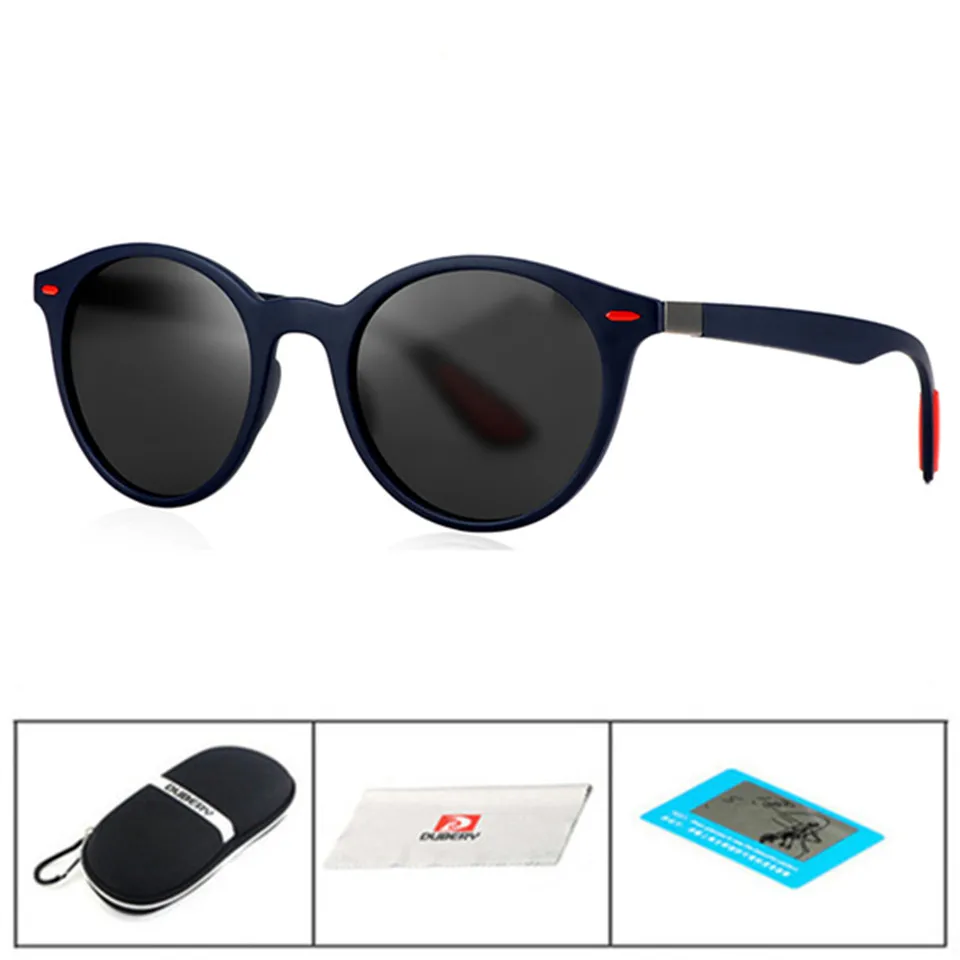 Blue Red B4296 Классические поляризационные солнцезащитные очки, мужские винтажные Роскошные брендовые Круглые Солнцезащитные очки для женщин, очки для вождения, УФ-очки, Gafas De Sol Mujer - Цвет линз: Blue Red B4296