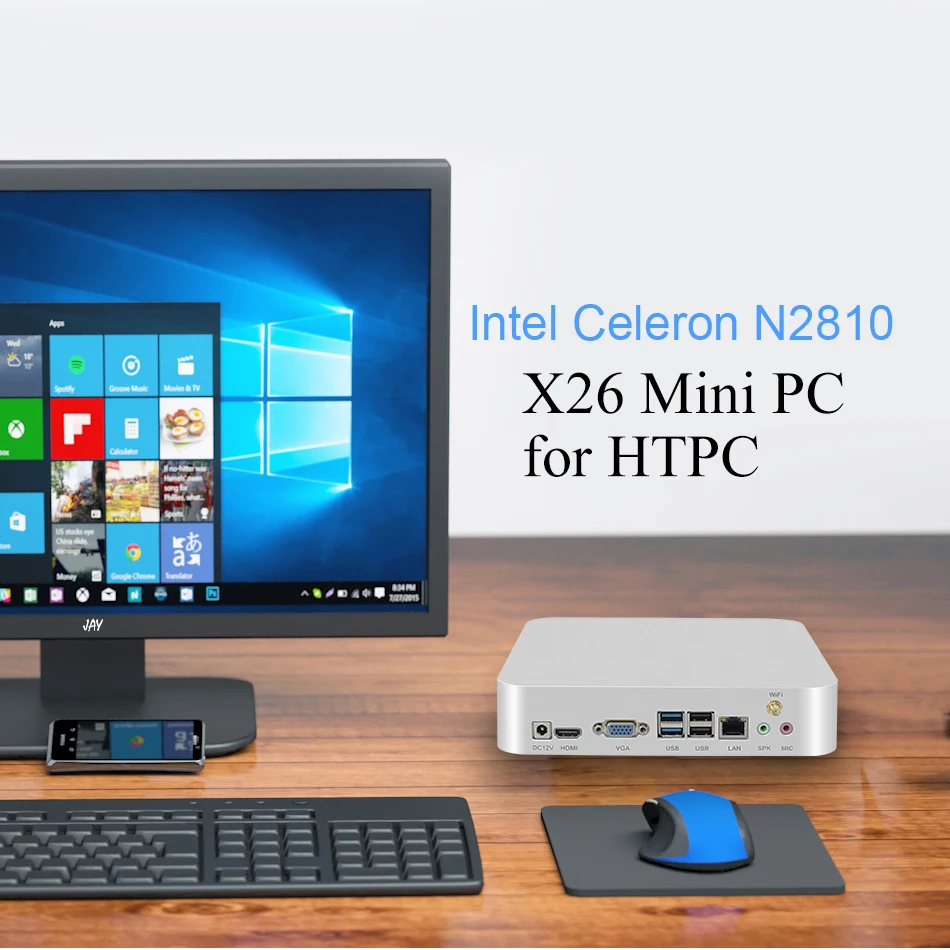 Компьютера Intel мини ПК Celeron N3150 четырёхъядерники Windows 7/8/10 Linux неттоп ТВ Box HDMI VGA 4* USB 300M WiFi 1000M Ethernet HTPC