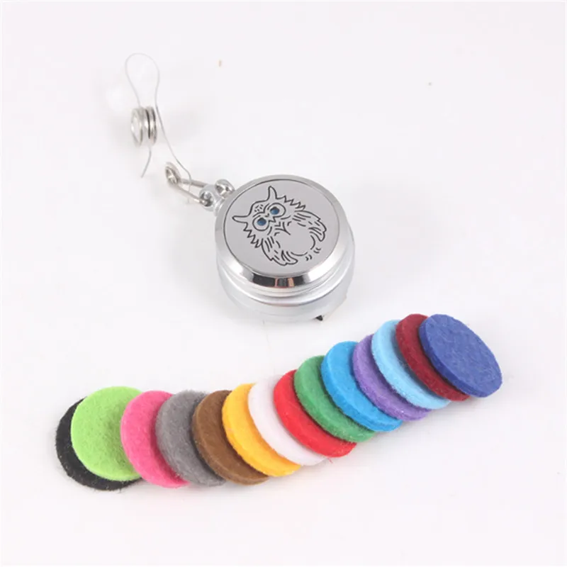 Череп Хэллоуин духи медальон значок держатель для очков 30 мм Винт эфирное масло