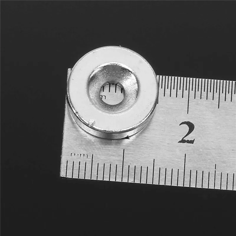 Круглые неодимовые магниты N50 редкоземельные кольца с потайным креплением 20 шт. 15