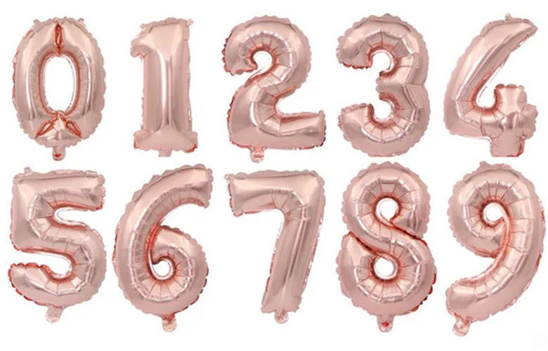 G pink 16 32 дюймов цифры воздушные шары фольги Детские с днем рождения партии Свадебные украшения для детских игрушек детский душ воздушный шар - Цвет: G pink