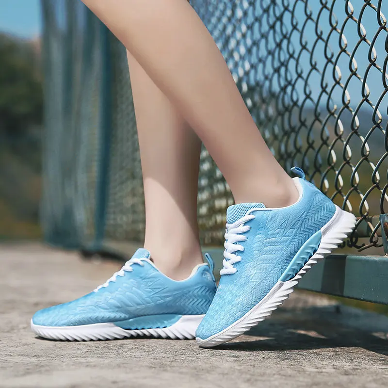 2019 сезон весна лето Feminino Модные дышащие прогулочные сетчатые туфли на шнуровке