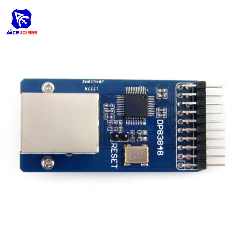 DP83848 Ethernet физический приемопередатчик RJ45 разъем управления USB-B Тип интерфейсная плата для Arduino