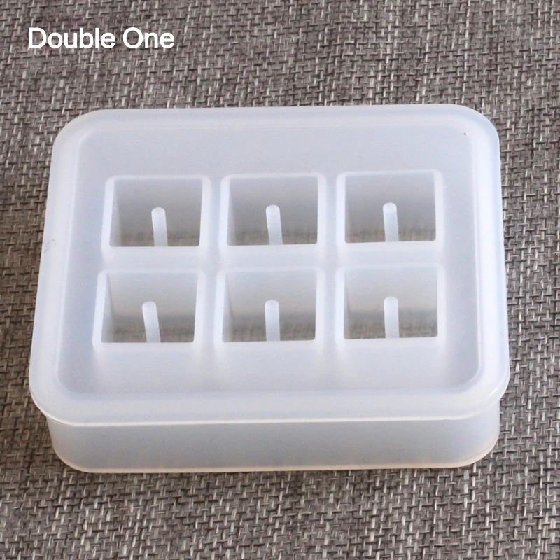 Прямоугольная форма 6 квадратов силиконовая смола для изготовления ювелирных