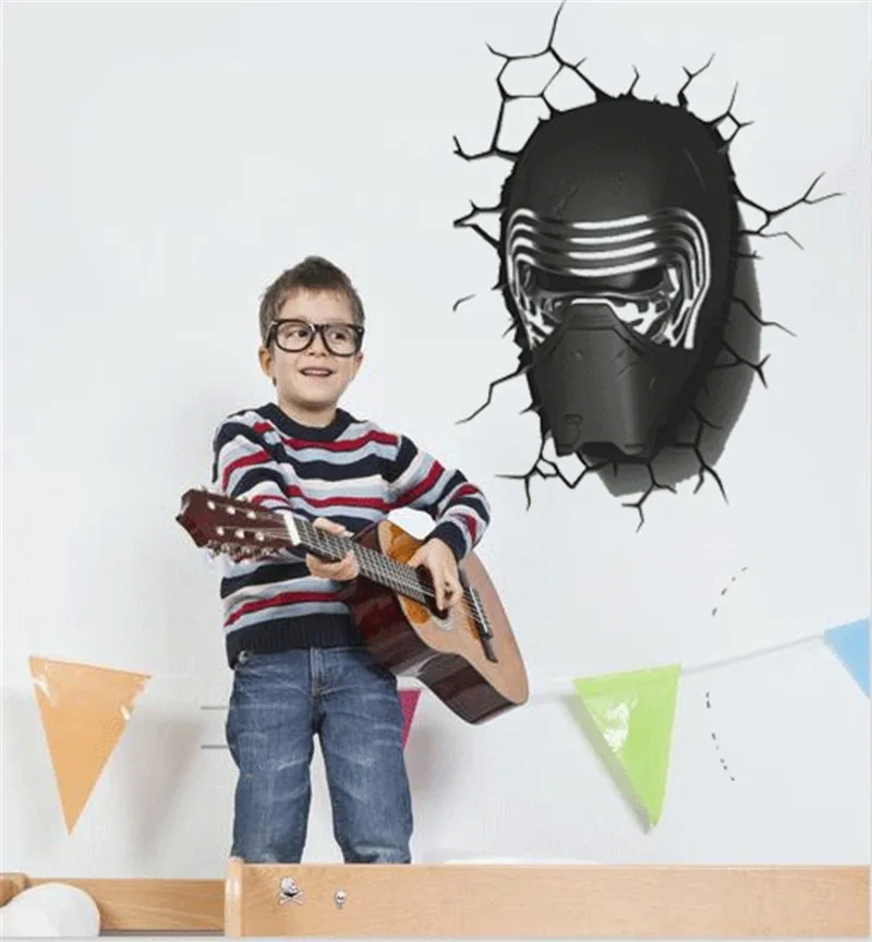 Разбитые стены Звездные войны наклейки на стену для детских комнат украшение