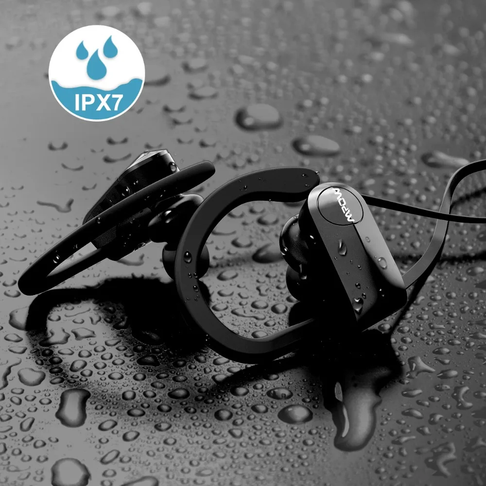Mpow D7 2-я версия Bluetooth беспроводные 4,1 наушники IPX7 водонепроницаемые спортивные наушники 10-12H время воспроизведения для iPhone Xs Xr Xiaomi