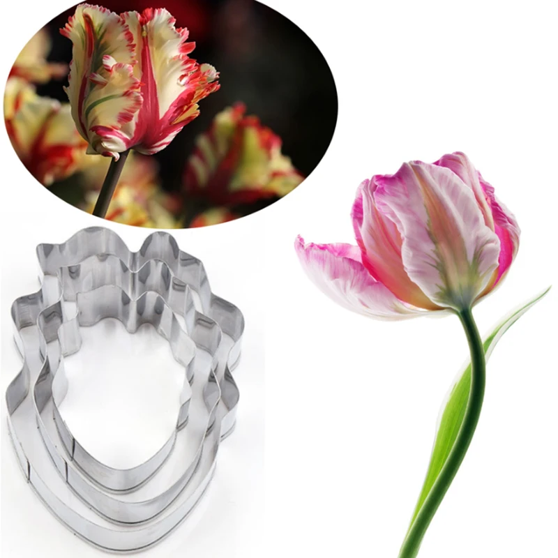 Цветок тюльпана лепесток текстуры плесень силиконовые формы помадка торт