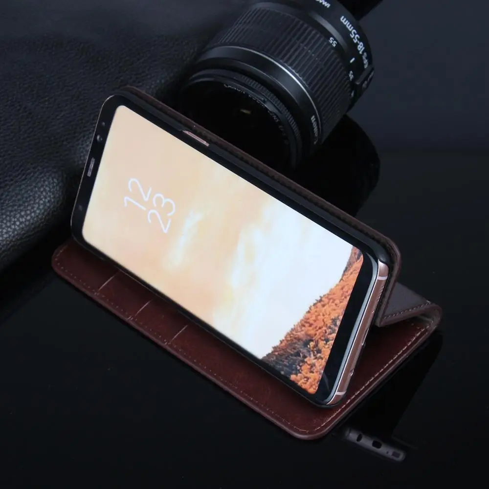 Роскошные ультратонкие чехлы-книжки из натуральной кожи для телефонов Samsung Galaxy M10