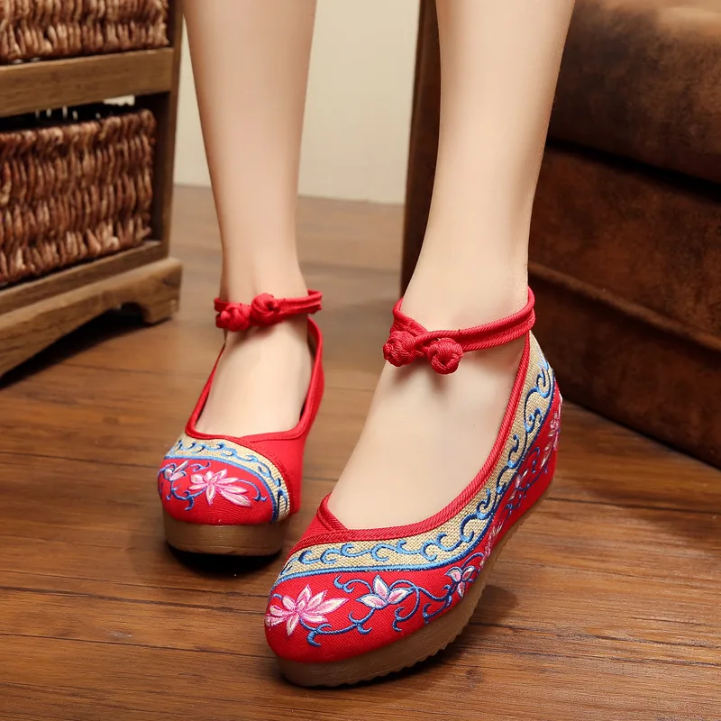 Veowalk/женские в китайском стиле Сезон весна Модные женские туфли-лодочки на