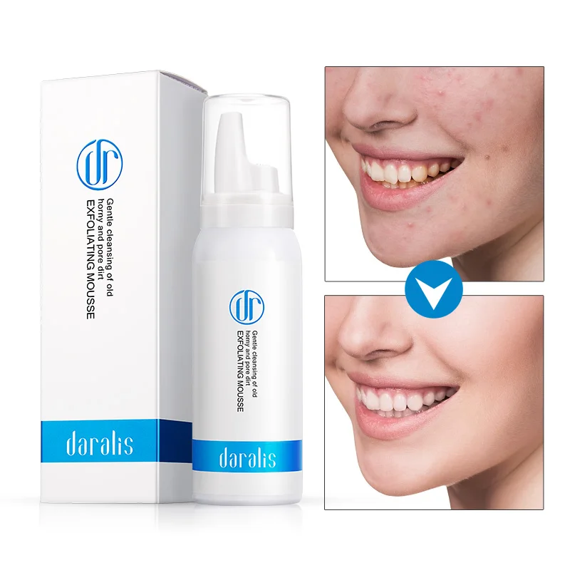 60 мл глубокое очищение Отшелушивающий мусс Удаление угрей скраб для лица