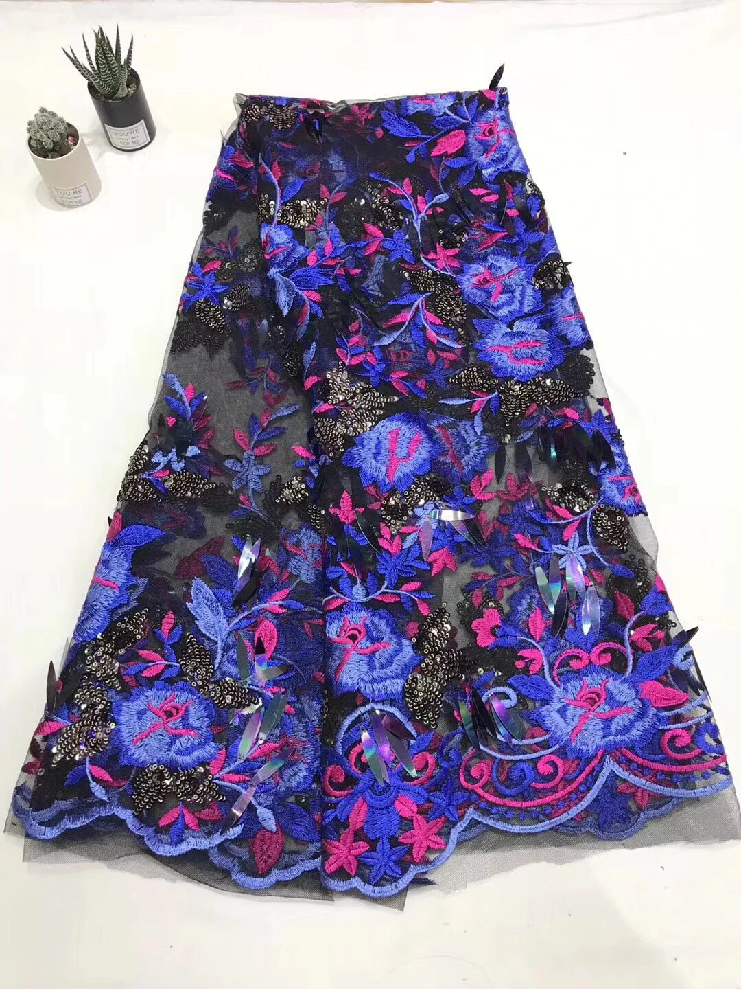 Зеленая африканская кружевная ткань 2019 с вышивкой в нигерийском стиле высокого