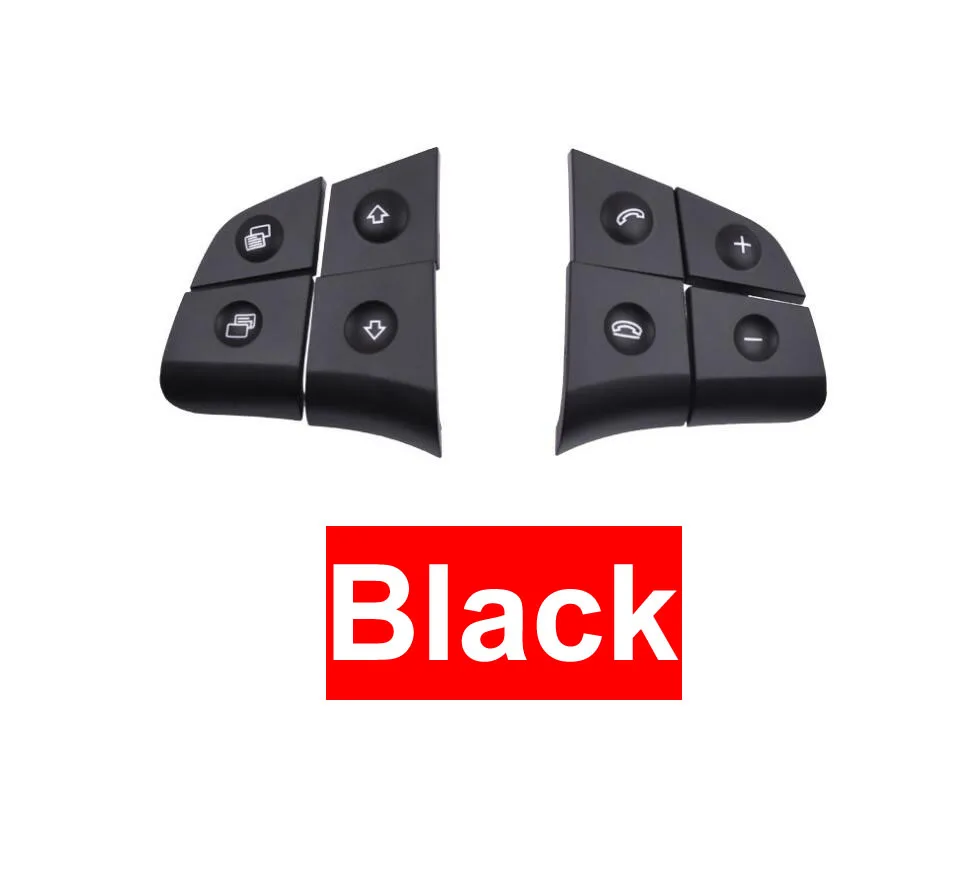 Black LHD RHD Автомобильный многофункциональный рулевого колеса левой и правой кнопки телефона ключ Управление для Mercedes Benz W164 мл GL300/350/400/450 06-09 - Название цвета: Black