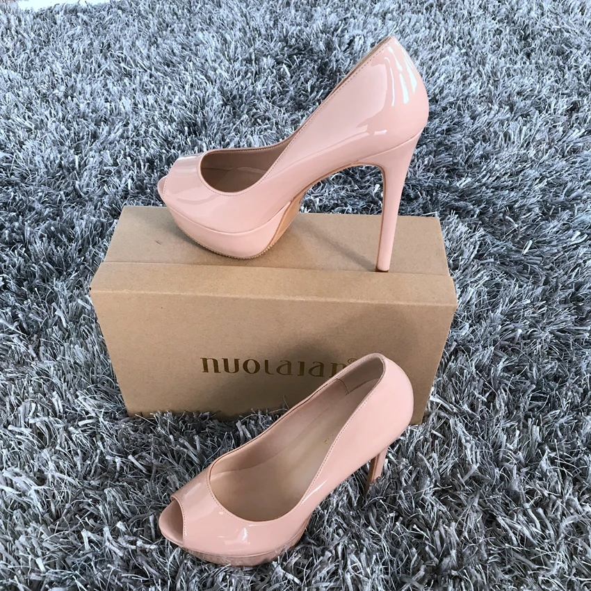 Туфли-лодочки женские на платформе и высоком каблуке 14 см | Обувь