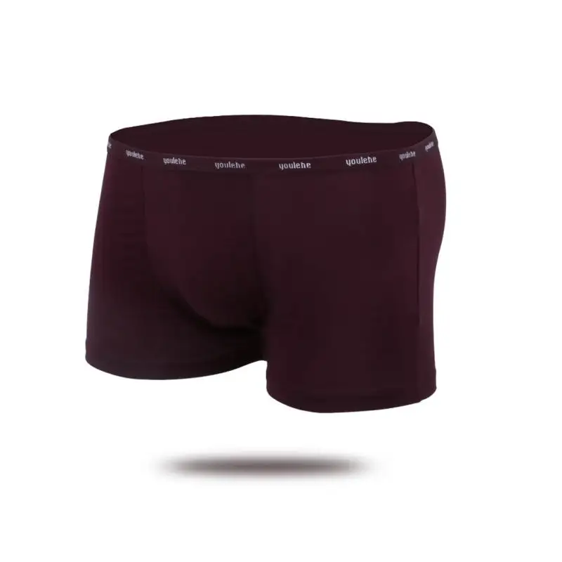 Повседневные мужские боксеры нижнее белье мягкие дышащие удобные Однотонные