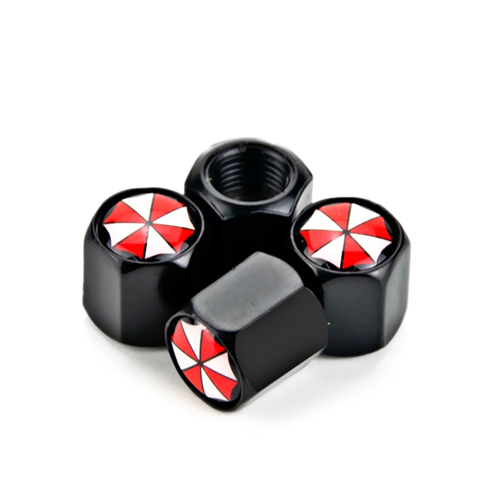 4 X автомобильные аксессуары Umbrella Corporation Металлические колпачки для клапанов