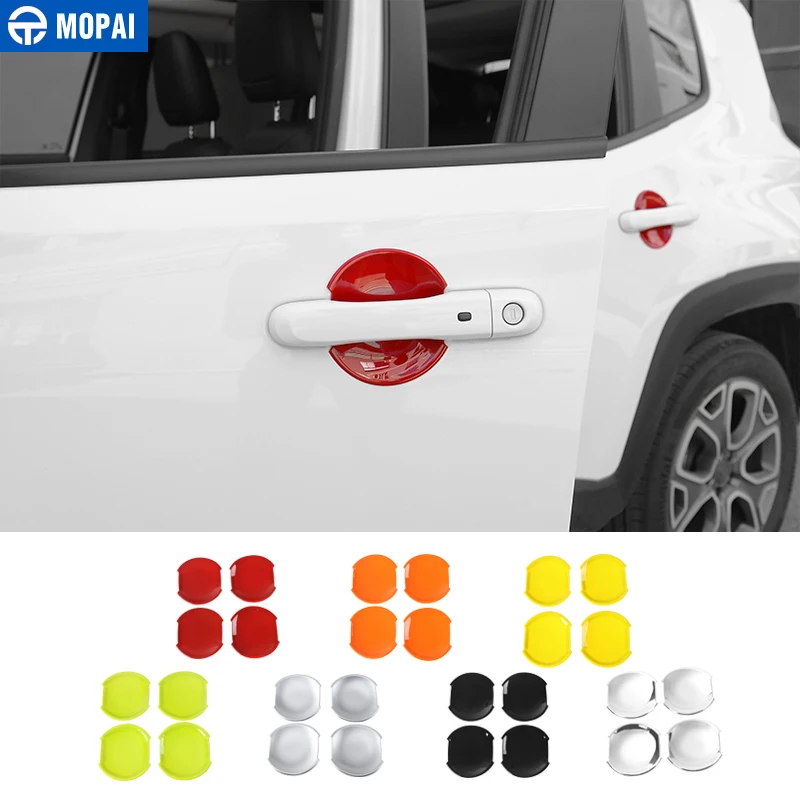 MOPAI ABS Автомобильная дверная ручка, декоративная крышка, накладка, наклейки для Jeep Renegade, внешние аксессуары, автомобильный стиль