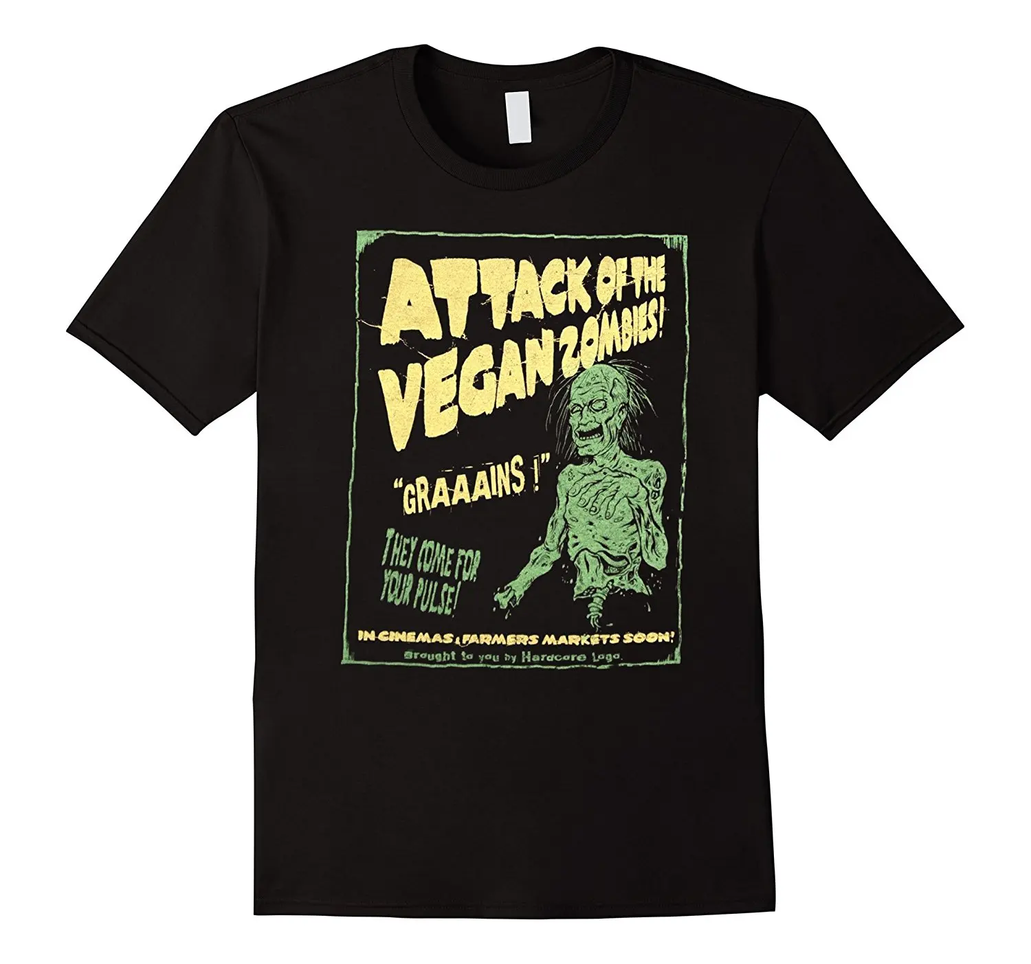 Веганская рубашка атака вегана зомби футболка для вегетарианцев крутая забавная