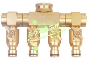 Pure copper Stone Manifold with valve controllable switch plumbing accessories shunts garden supplies tools | Дом и сад