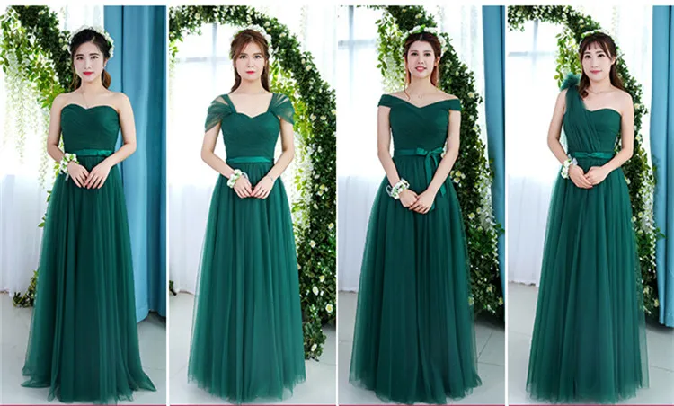 Robe De Soriee изумрудно-зеленое элегантное платье подружки невесты Вечерние Свадебное Платье Дешевое выпускное платье до 50 vestido de festa Longo