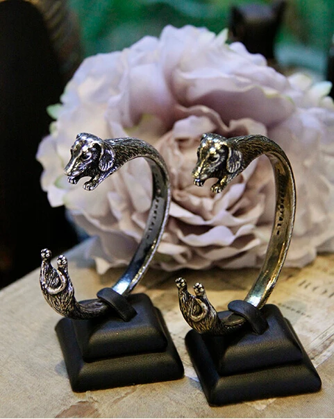 Хип-хоп стиль бохо Шикарный Браслет такса ретро животное браслет девушка подарок