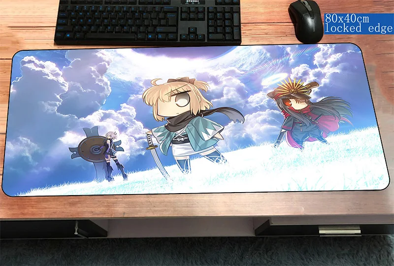 Size 800x400x3mm fate grand order mousepad gamer cute 800x400x3mm gaming mouse pad desk notebook pc accessories laptop padmouse ergonomic mat - Цвет: Size 800x400x3mm