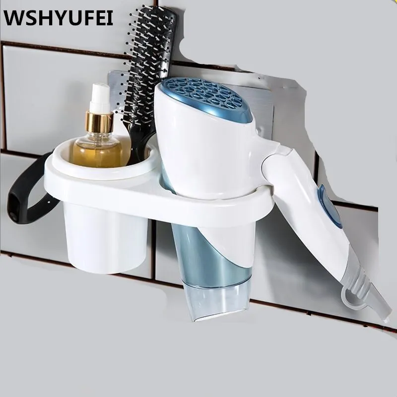 Многофункциональный настенный всасывания фен сушилка гребень держатель для