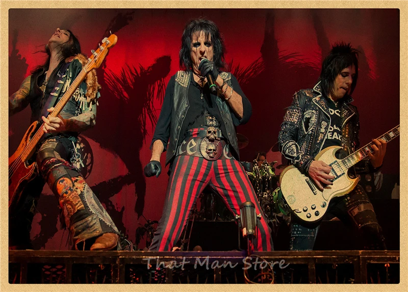 ROCK Alice Cooper retro Kraft Paper Poster vintage Wall Sticker Living Room Painting bar home pub cafe decor
