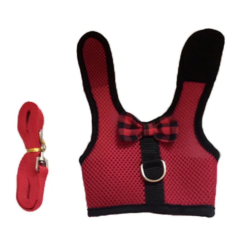 Дышащий жилет для маленьких кошек и собак регулируемый бантик сетка хомяк кролик