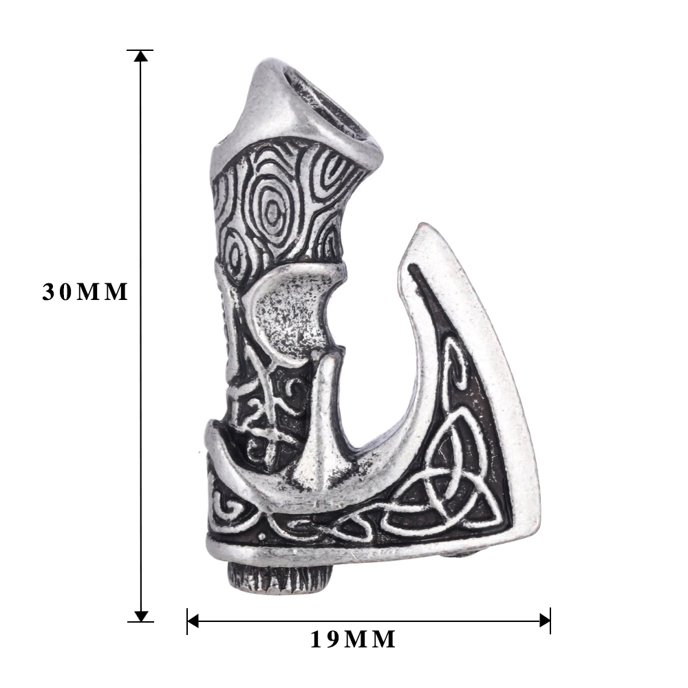 Античное серебро топор Перуна нордическая Руна Ax бусины для ювелирных украшений