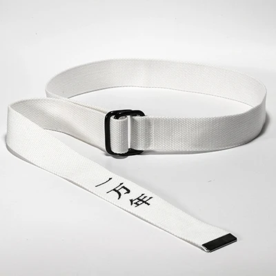 style2-white Тканевый ремень для пары, уникальный трендовый модный пояс, Китайский Персонаж, буквы, народные, на заказ, Национальный стиль, выгравированный, черный, белый, riem gg - Цвет: style2-white