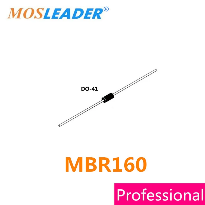 Mosleader DIP MBR160 DO-41 1000 шт. DO41 SCHOTTKY 60 в 1A запасные части высокого качества