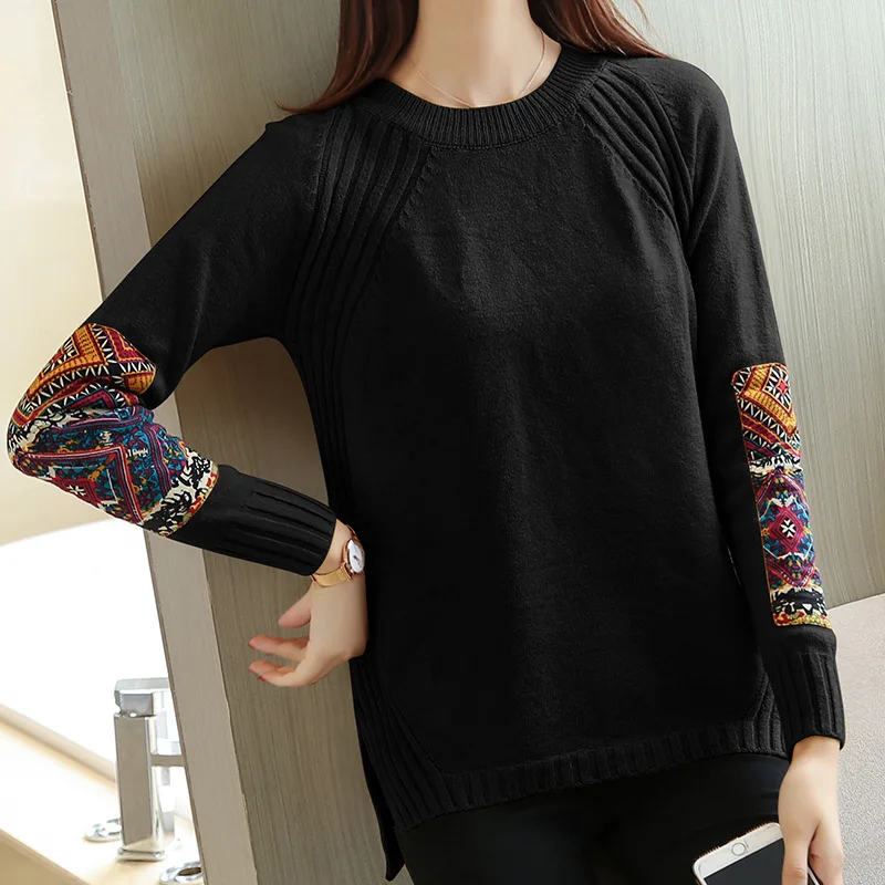 2018 Autumn winter women sweaters and pullovers korean long sleeve casual sweater for solid knitted jumpers mujer | Женская одежда