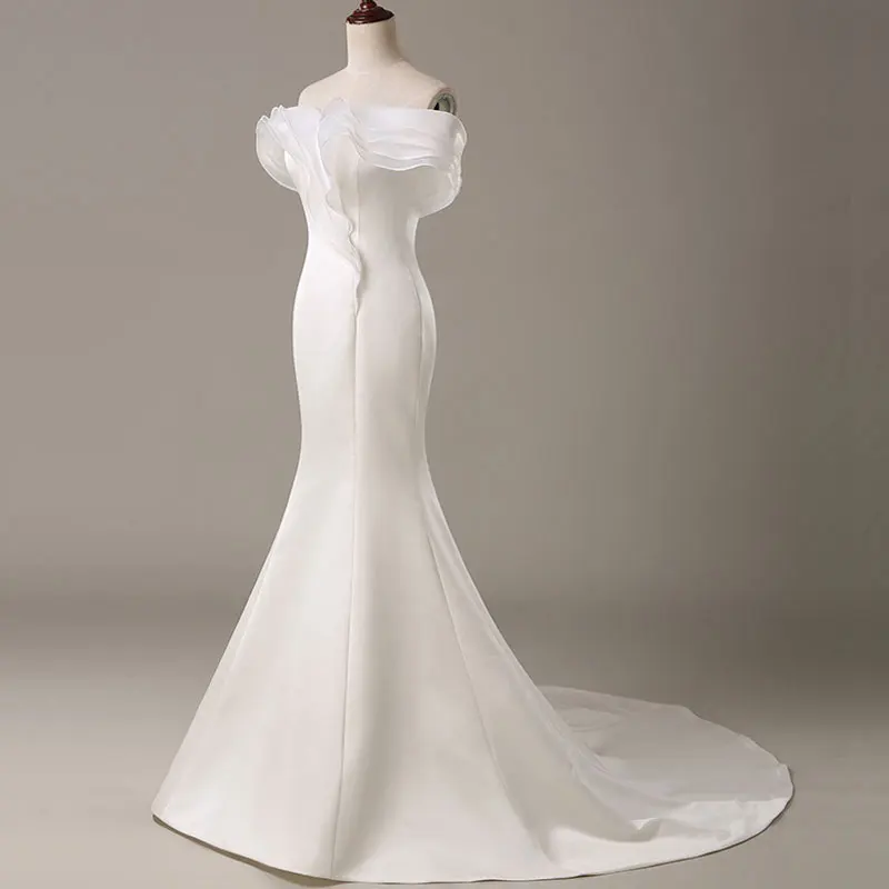 Элегантные белые длинные вечерние платья невесты 2019 летние сексуальные глубокий