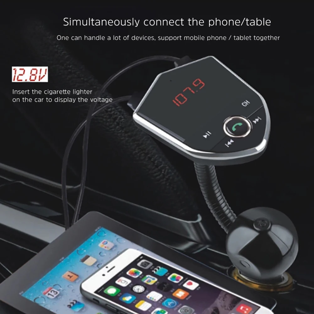 AOSHIKE Автомобильный Bluetooth музыкальный MP3-плеер Новый fm-передатчик автомобильное