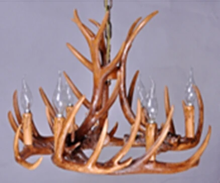 European Mediterranean minimalist restaurant chandelier personality antlers modern American living room ch |