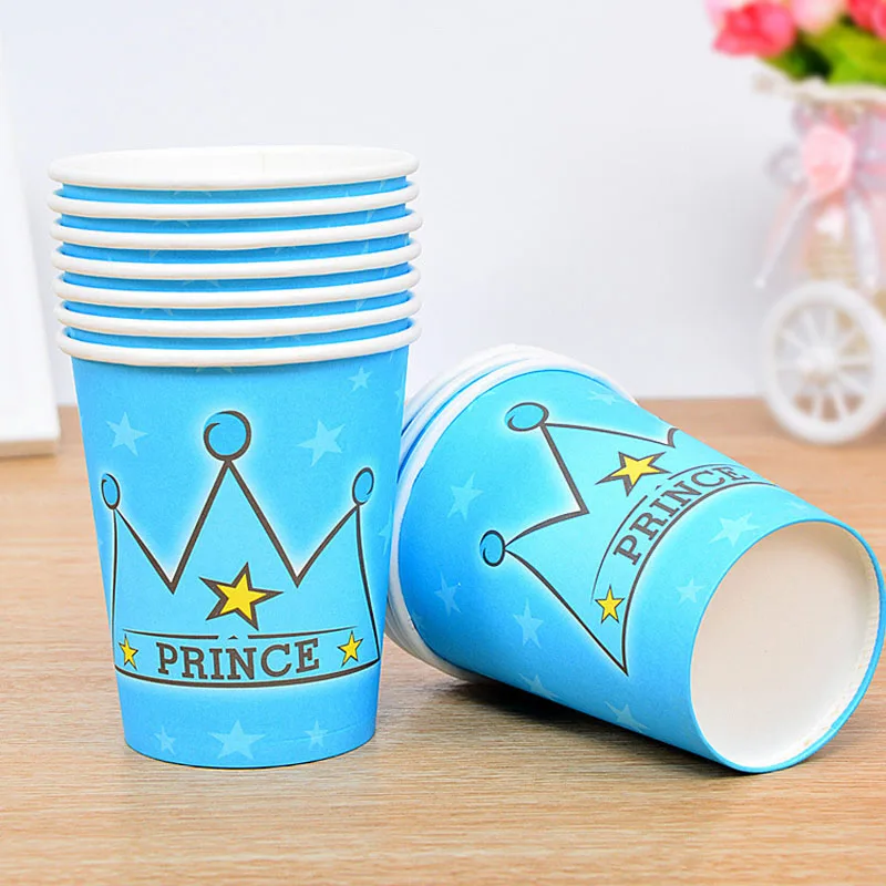 6 шт./лот разноцветный мультяшный принц принцесса бумажная чашка для детей дети