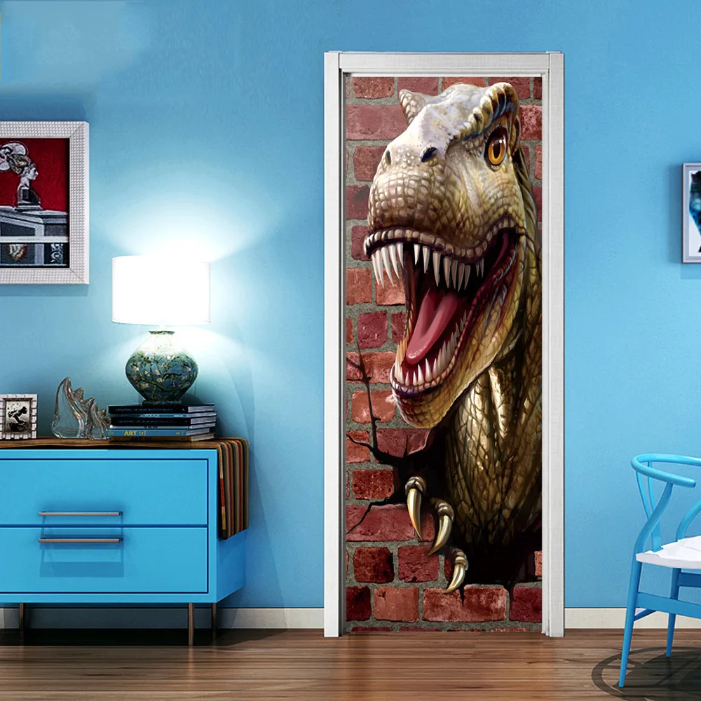 3D картина из крокодиловой кожи настенные наклейки на дверь обои украшение дома