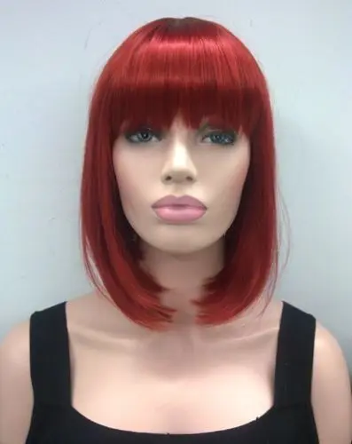 jj 002743fashion cute BOB red short straight women's full wig |