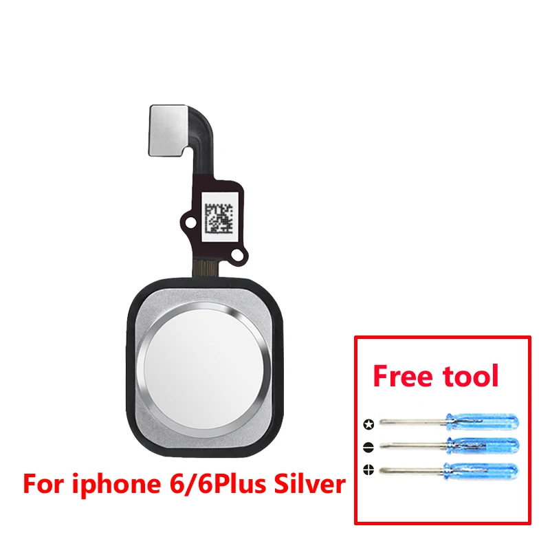 For 6 6Plus Silver Для iPhone 5S, SE 6 6plus 6s 6s Plus кнопка домой гибкий кабель с сенсором отпечатков пальцев Touch ID в сборе для ремонта телефона - Цвет: For 6 6Plus Silver