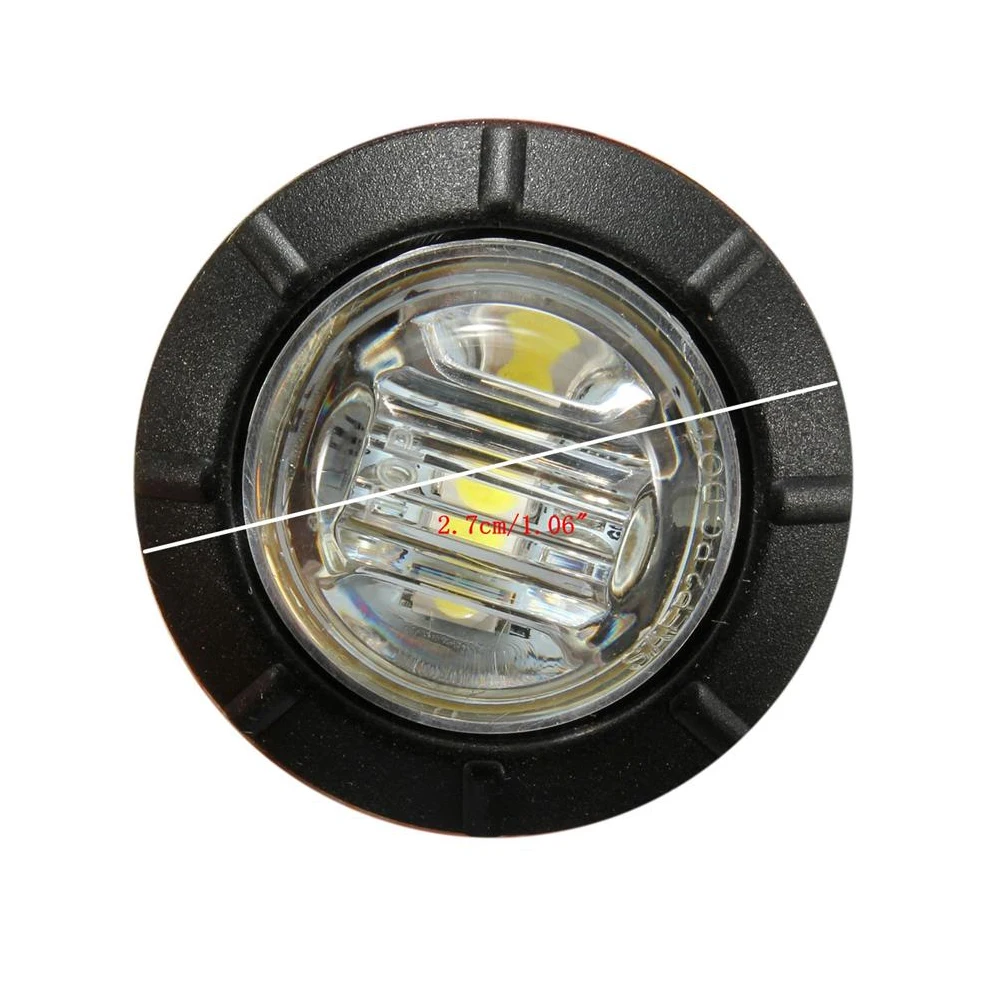10 шт. 3/4 дюймов 12V 3 цвета 3LED сбоку принимающих индикатор светильник для автомобиля