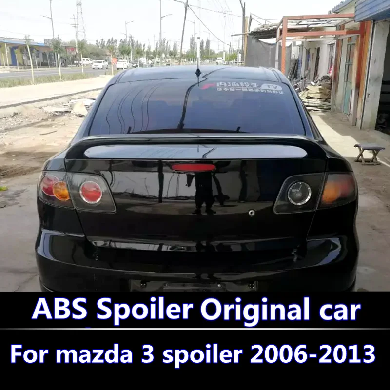 Для Mazda 3 2006-2013 Спойлер ABS Материал заднее крыло автомобиля праймер цвет задний