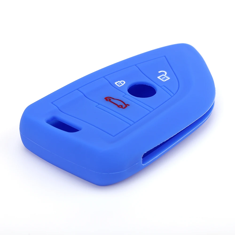 High quality 2019 2 Button Silicone CarRemote Key Fob Shell Cover Case X1 X5 F15 X6 F16 1 5 7 Series 2017 2018 2019newarrival | Автомобили