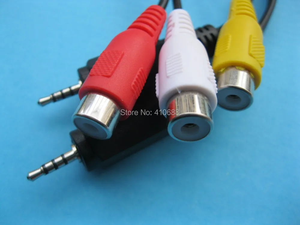 60 шт. Мини AV 2 5 мм штекер для 3-цветного адаптера RCA мама Аудио Видео кабель 28 см (11