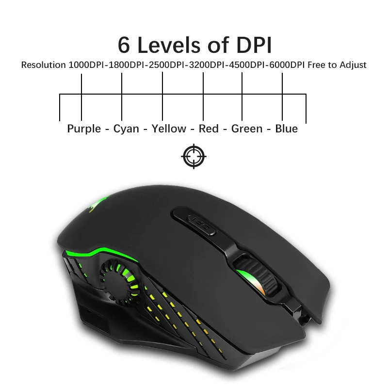 FELYBY 2,4 ГГц Беспроводная игровая мышь CW110 компьютерная игровая мышь перезаряжаемая профессиональная игровая мышь