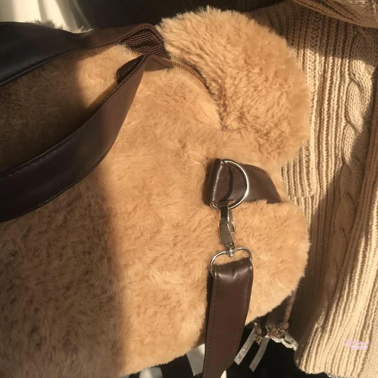 Зимние Алиса Лолита Kawaii шоколад медведь 3 способа сумка Плюшевые куклы Tote девушка сумки Для женщин Повседневное сумка