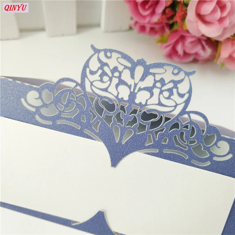 Ажурное свадебное украшение для вечеринки вина еды гостевых имени карты подарки