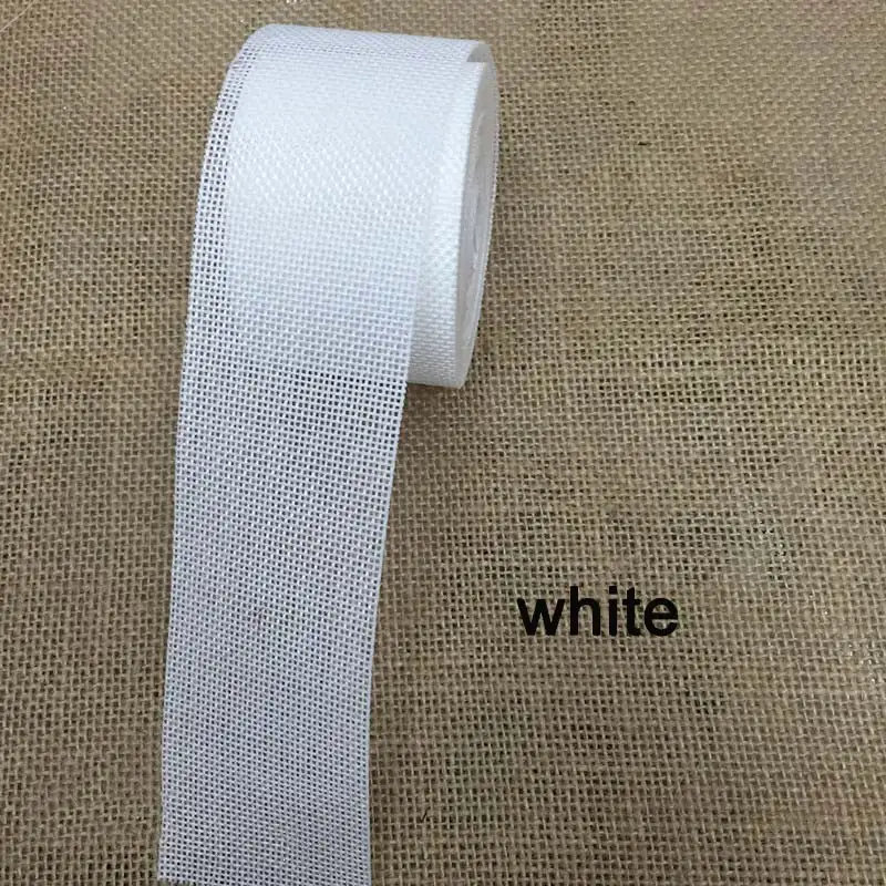 white 2 м/лот 5 см лента из джута, мешковины, цветная натуральная джутовая пеньковая ткань, Hessian лента, сделай сам, Свадебный декор, подарочная упаковка, вечерние принадлежности - Цвет: white