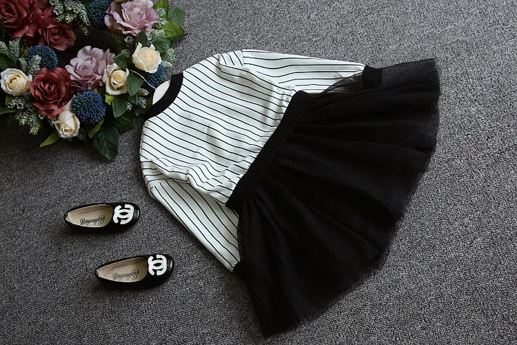 Коллекция 2016 года новое весеннее Сетчатое платье-пачка для маленьких девочек