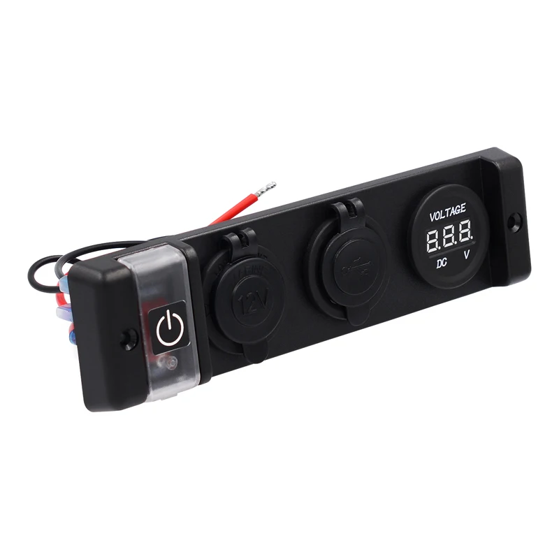WUPP 12V выключатель панель двойной 5V 1A 2.1A USB выход зарядное устройство Порт