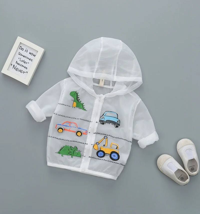 Летняя Повседневная Верхняя одежда с капюшоном для маленьких детей мальчиков и